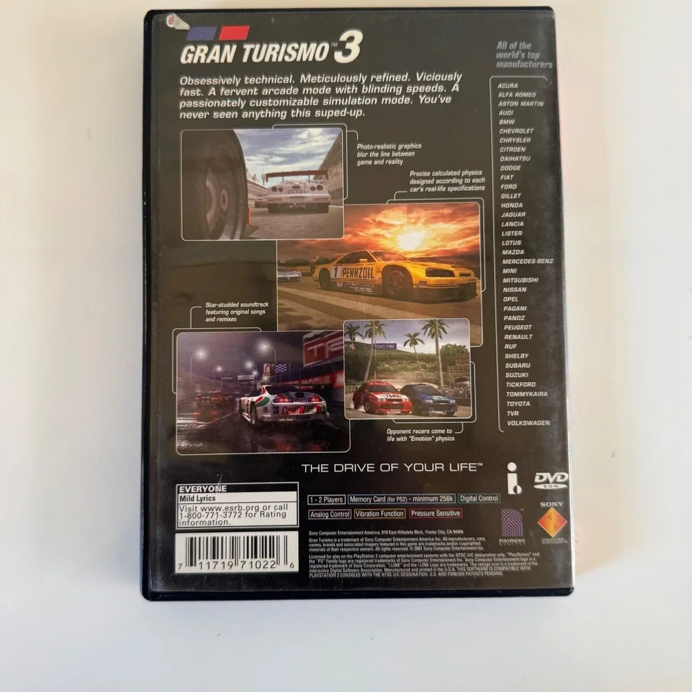 Gran Turismo 3 A-Spec Sony PlayStation 2 PS2 Greatest Hits Racing Game CIB
